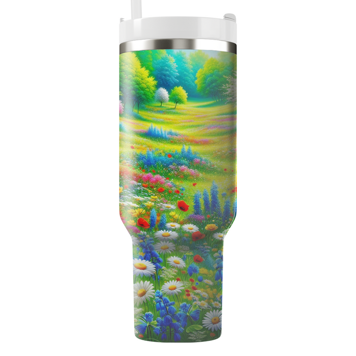 Spring Awakening Meadow  Personalized Tumblers