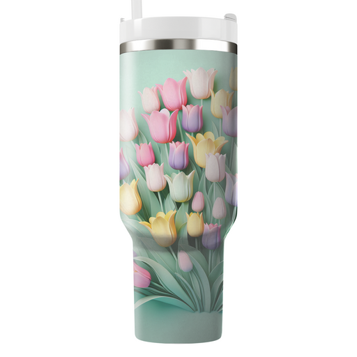 Spring Tulip Cascade  Custom Tumblers