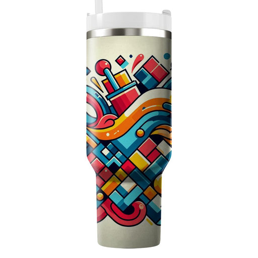 Bright Mosaic Tiles  Unique Tumblers