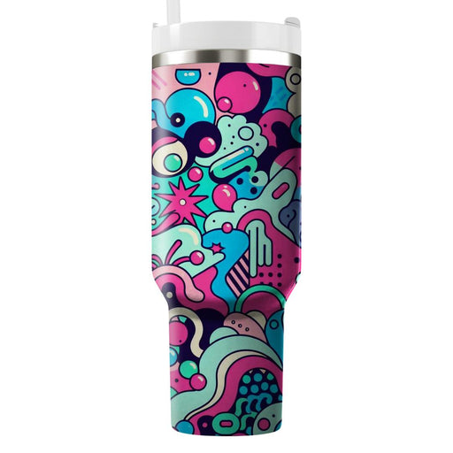 Whimsical Doodle Delight  Tumblers With Lids