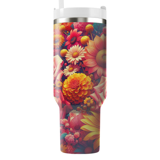 Floral Burst Explosion  Unique Tumblers