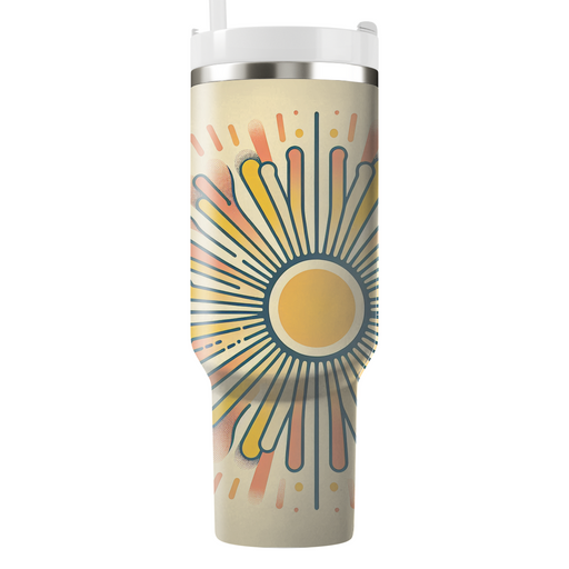 Retro Sunshine Rays Travel Tumblers