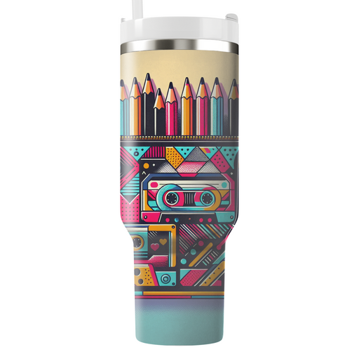 Funky 80s Graphic Pencil Case Custom Tumblers