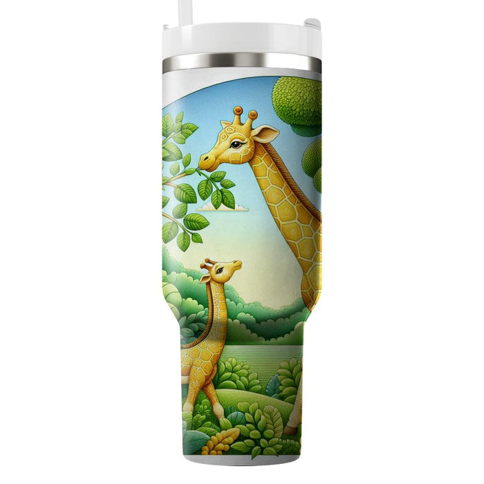 Gentle Giraffe Dreams  Tumblers With Lids