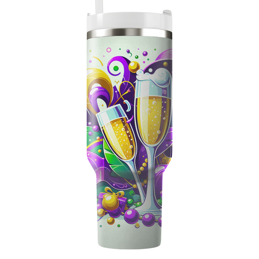 Bubbly Beverages - A Fun Mardi Gras  Personalized Tumblers