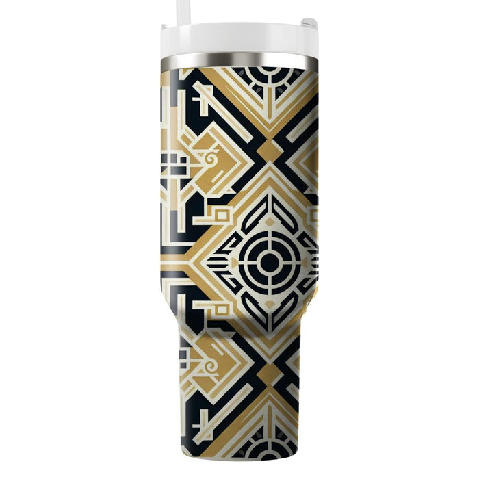 Geometric Art Deco Blocks  Tumblers For Gifts