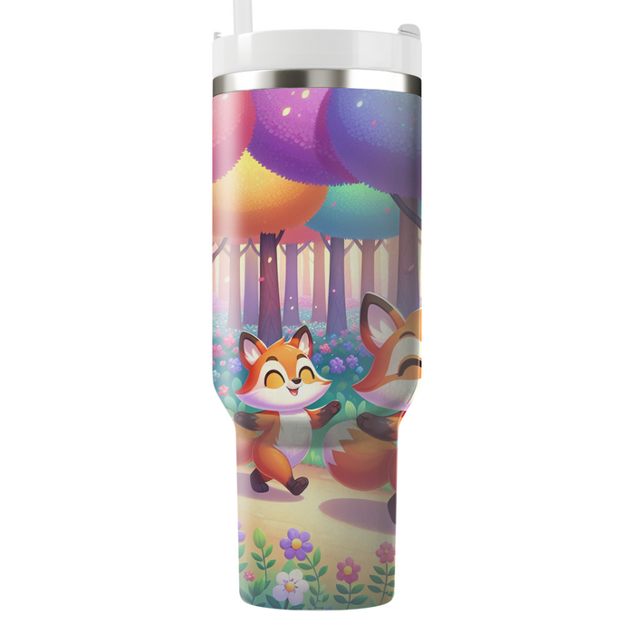 Whimsical Fox Parade  Decorative Tumblers