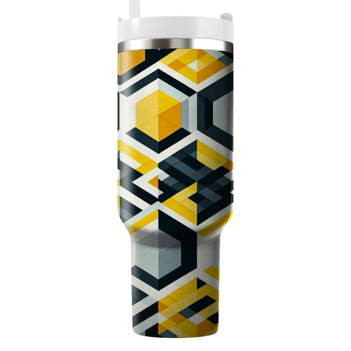 Geometric Honeycomb  Insulated Tumblers