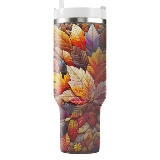 Autumn Leaf Mosaic  Personalized Tumblers