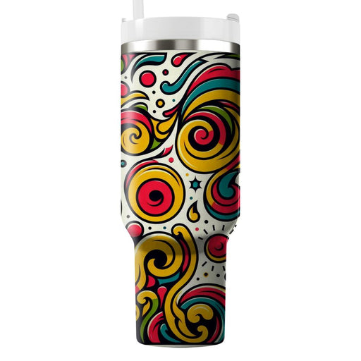 Whimsical Swirls  Tumbler Cups