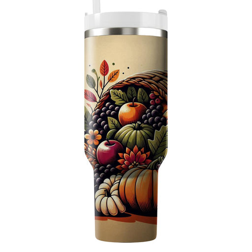 Autumn Cornucopia Abundance  Decorative Tumblers