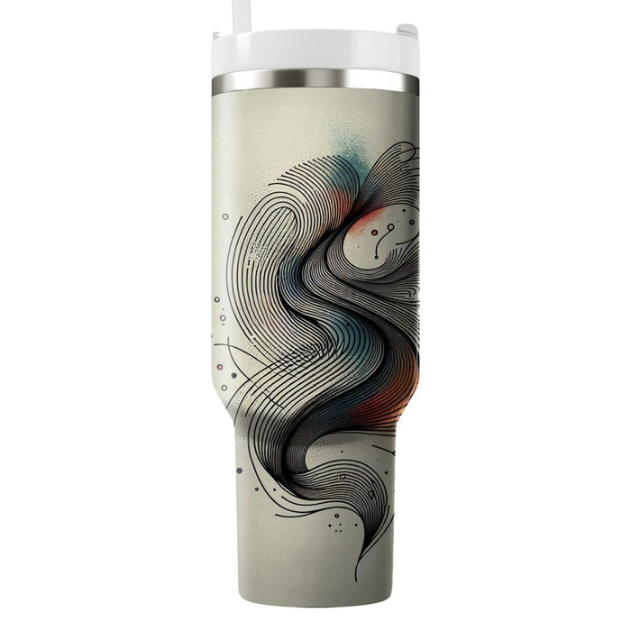 Abstract Line Art  Travel Tumblers