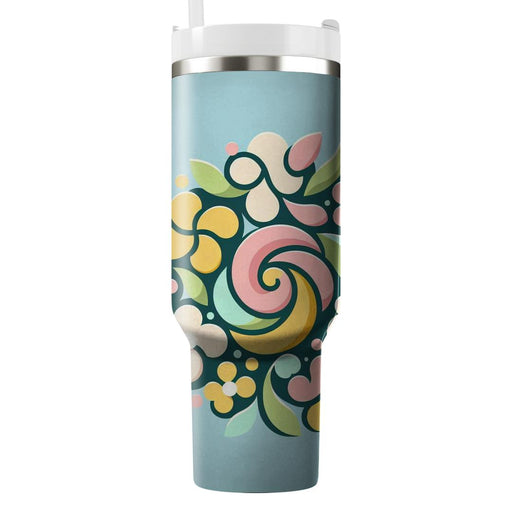 Whimsical Spiral Blossom  Custom Tumblers