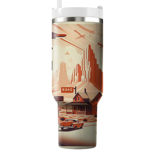 Vintage Route 66 Adventure  Tumblers With Lids