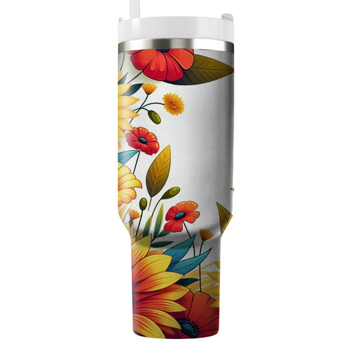 Vibrant Petal Dance  Unique Tumblers