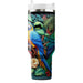 Vivid Tropical Parrots  Travel Tumblers