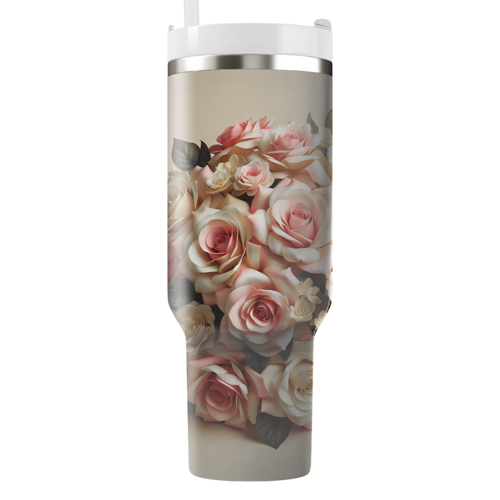 Timeless Rose Elegance  Travel Tumblers