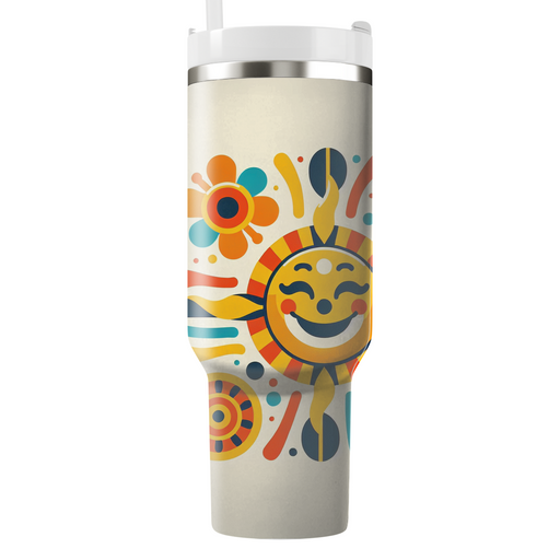 Funky Retro Sunshine Unique Tumblers