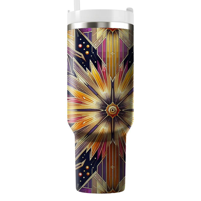 Geometric Radiant Starburst  Unique Tumblers