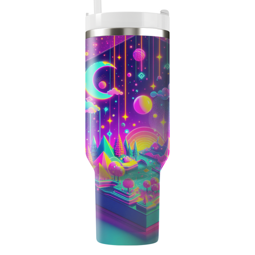 Neon Dreamscapes Insulated Tumblers