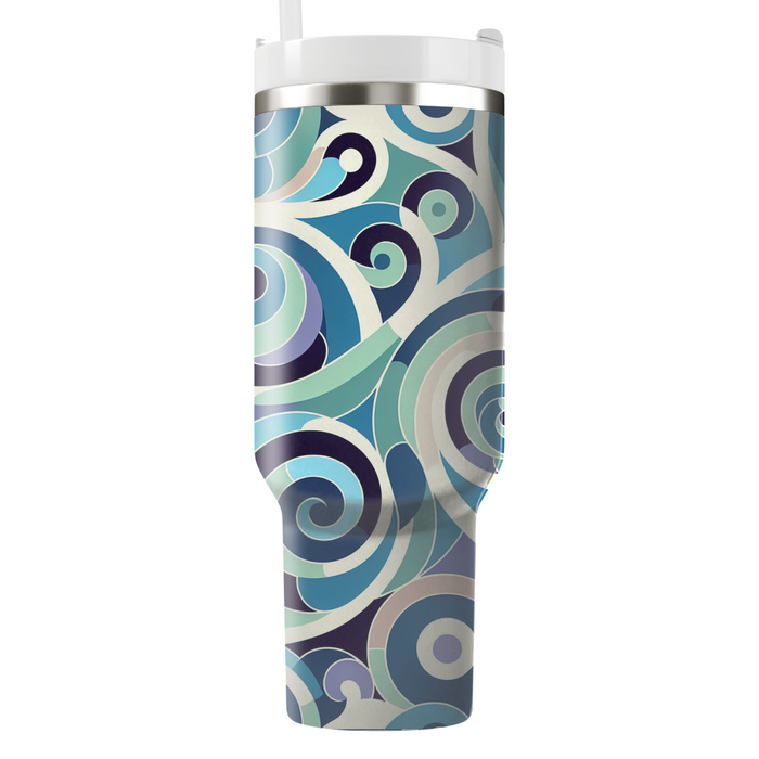 Geometric Spiral Shapes Tumbler Cups