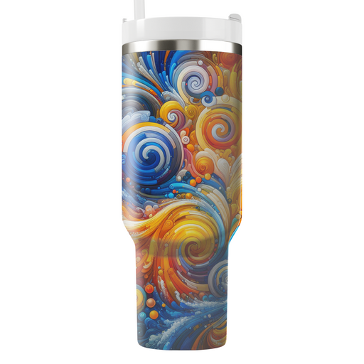 Whirlwind Of Colors - A Dynamic Celebration  Travel Tumblers