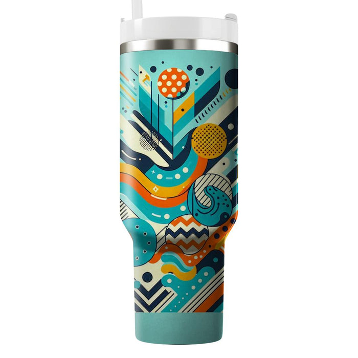 Retro Pattern Play  Travel Tumblers