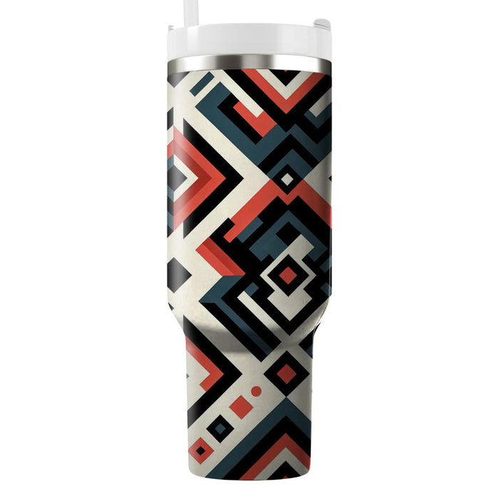 Bold Geometric Diamonds  Tumblers With Lids