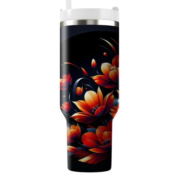 Blazing Petals  Unique Tumblers