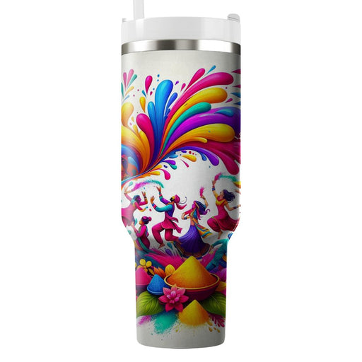 Vibrant Harmony - A Holi Festival  Tumblers With Lids