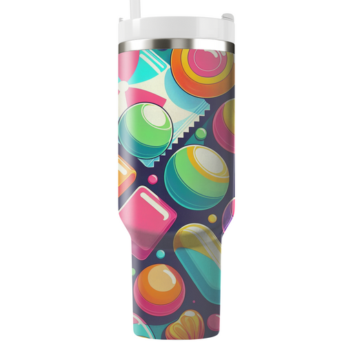 Vibrant Retro Sweets Travel Tumblers