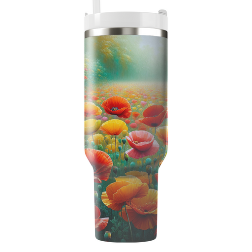 Wild Poppy Fields  Custom Tumblers