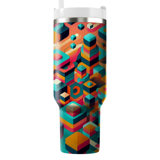 Geometric Mosaic Burst  Custom Tumblers