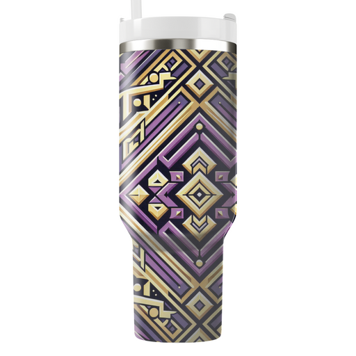 Stylized Floral Diamond  Insulated Tumblers