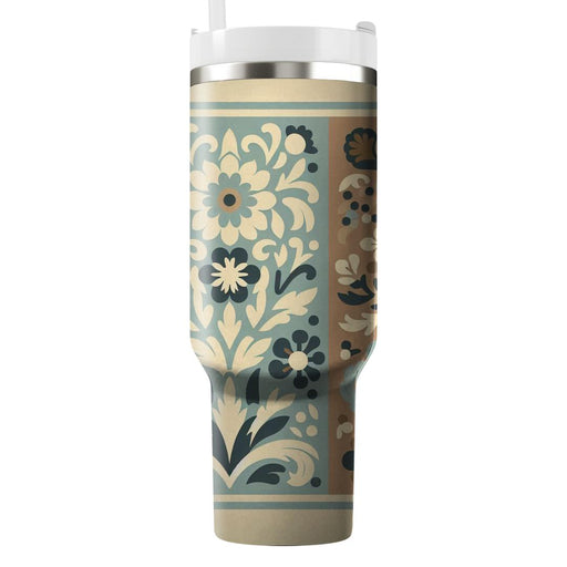 Vintage Floral Print  Custom Tumblers