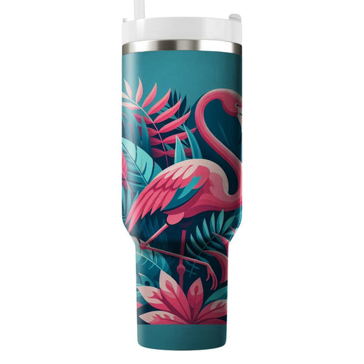 Tropical Flamingo Fiesta  Unique Tumblers