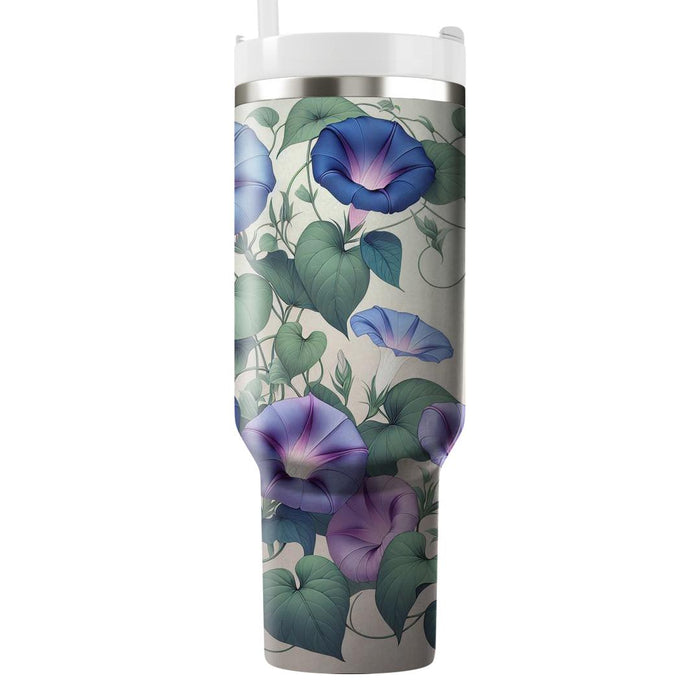 Whimsical Morning Glory  Unique Tumblers