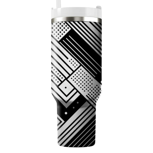 Sophisticated Linear Design  Personalized Tumblers