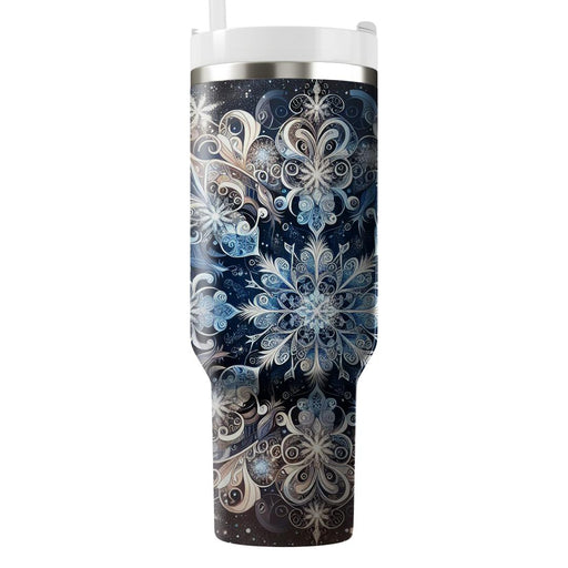 Frosted Elegance - Winter Holiday  Tumblers For Gifts