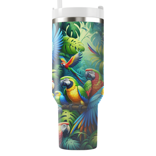 Wild Jungle Parrots  Decorative Tumblers