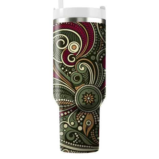 Retro Paisley Delight  Tumblers With Lids