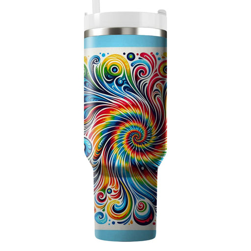 Tie-dye Swirl Fantasy  Tumblers With Lids