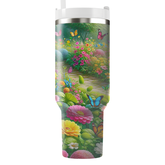 Spring Butterfly Garden  Personalized Tumblers