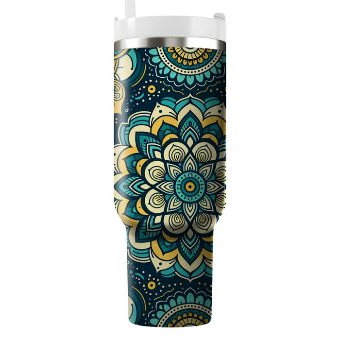 Mandala Circle Harmony  Travel Tumblers