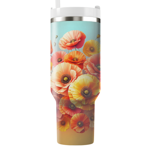 Sunset Poppy Bliss  Custom Tumblers