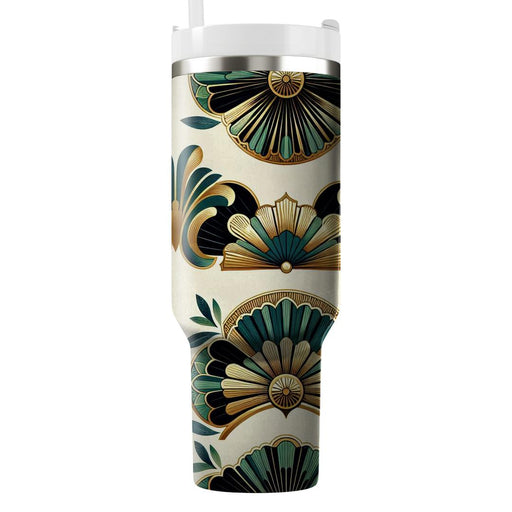 Bold Art Deco Fan  Custom Tumblers