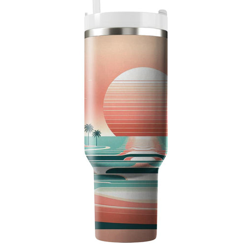 Sunset Beach Scene  Unique Tumblers