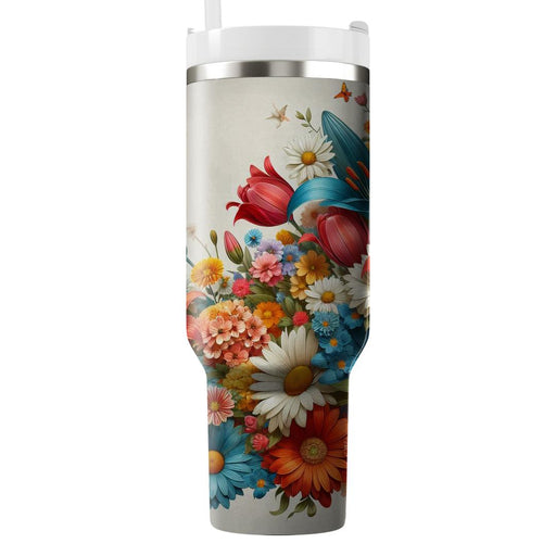 Whimsical Flower Garland  Insulated Tumblers