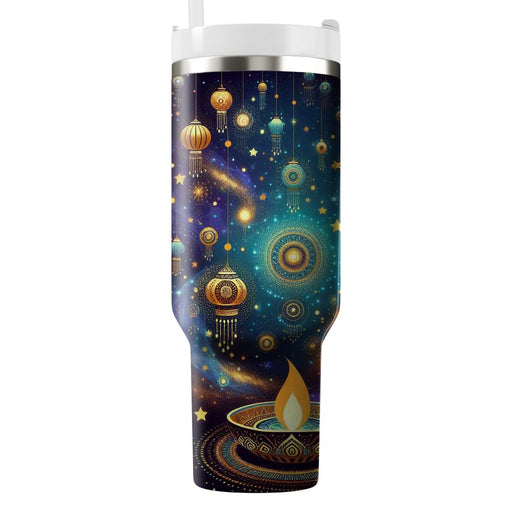 Galactic Diwali - A Starry Night Fusion  Decorative Tumblers