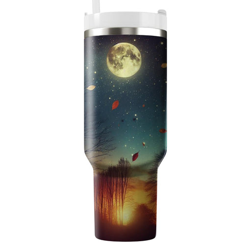 Autumn Moonlight Bliss  Insulated Tumblers